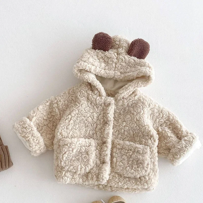 2024 New Winter Newborn Baby Boys Girls Thick Coat Infant Baby Girls Boys Thicken Warm Cardigan Coat Children Thick Warm Clothes