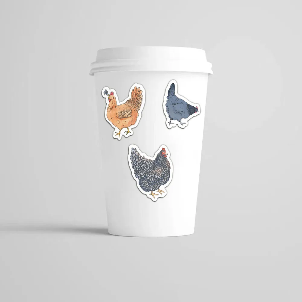 500 SZTUK kreatywnej taśmy samoprzylepnej w kształcie kury, graffiti zwierzęce, etui na laptopa, naklejki na kubek na wodę na biurko