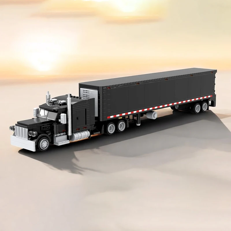 785 elementów MOC Model Ciężarówki Peterbilt City Cargo Klocki Konstrukcyjne Architektura DIY Kreatywne Zabawki Pomysł na Prezent Świąteczny Edukacja Dla Dzieci