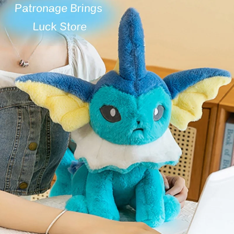 45Cm Vaporeon Pokemon Jolteon Groot Pluche Speelgoed Aquali Pop Schattig Ornament Gevuld Plushie Kussen Pokémon Speelgoed Geschenken Voor Kinderen