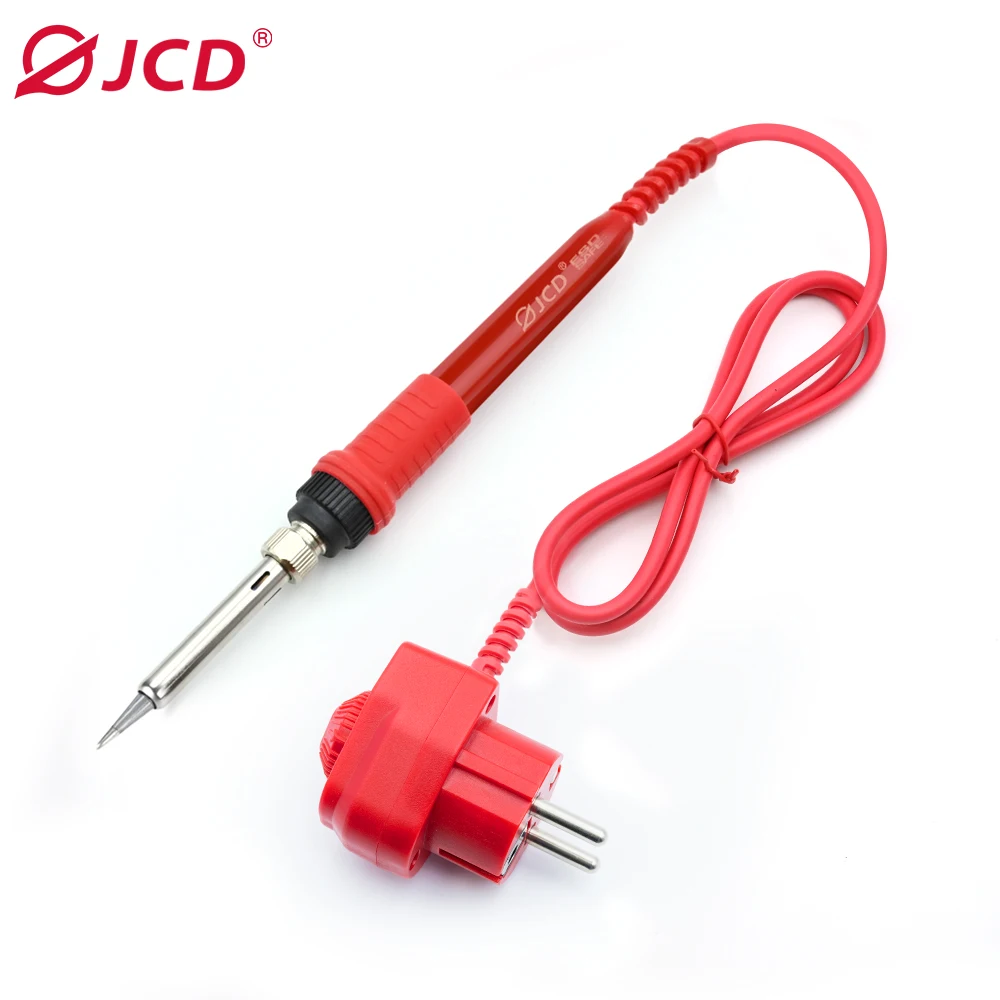 

JCD New Electric Soldering Iron Adjustable Temperature 60W 110V/220V With Switch Handle Heat Pencil Welding Repair Tools