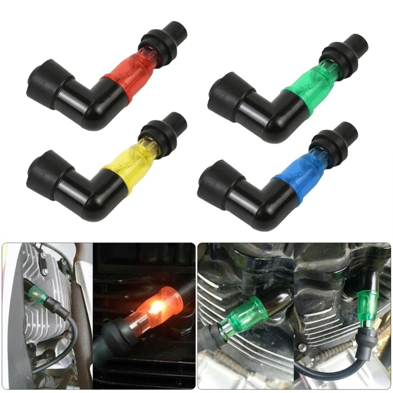 Motorcycle Caps Flashing Plugs Caps Versatile Plugs Caps for Enhances Engine Performances