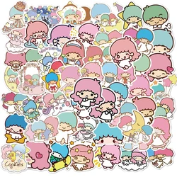 10/30/50/100 Uds. Pequeñas estrellas gemelas lindas Sanrio pegatina de dibujos animados para ordenador portátil monopatín álbum de recortes bicicleta Kawaii pegatina de juguete