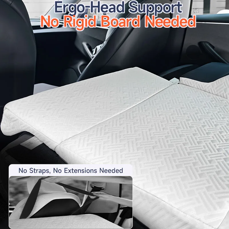 

Foldable Memory Foam Car Mattress for Model 3 2020-2026 & Highland, Camping Bed Pad Mattress Topper for Car Sleeping Accessories