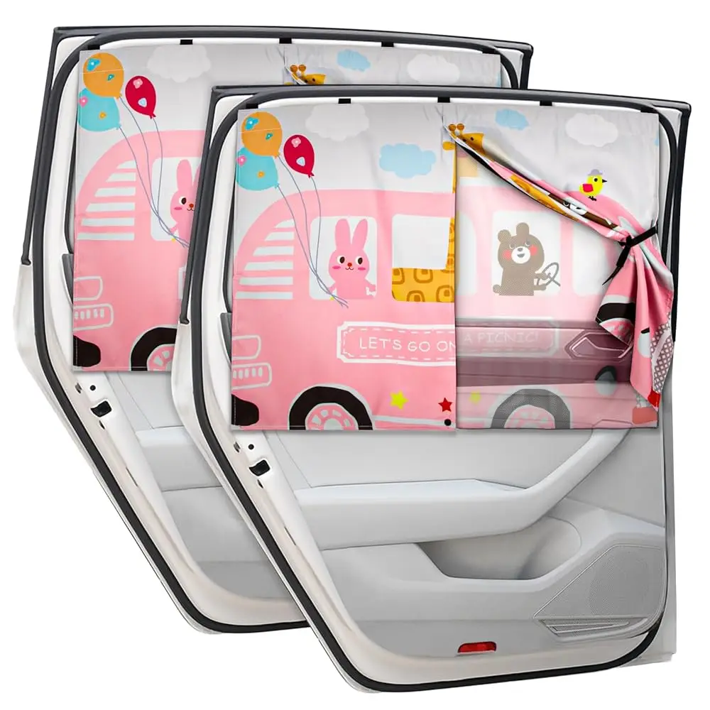 

Free ShippingCar Window Shades, 2pcs Magnetic Car Curtains for Side Windows Privacy Full Covers/Half Shade Options, Cute Cartoon
