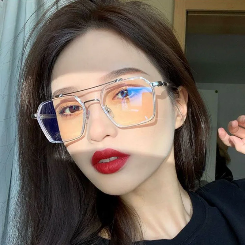 

Anti Blue Light Myopia Glasses Fashion Metal Full Frame Myopic Eyeglasses Women Men Retro Computer Nearsighted Eyewear Unisex