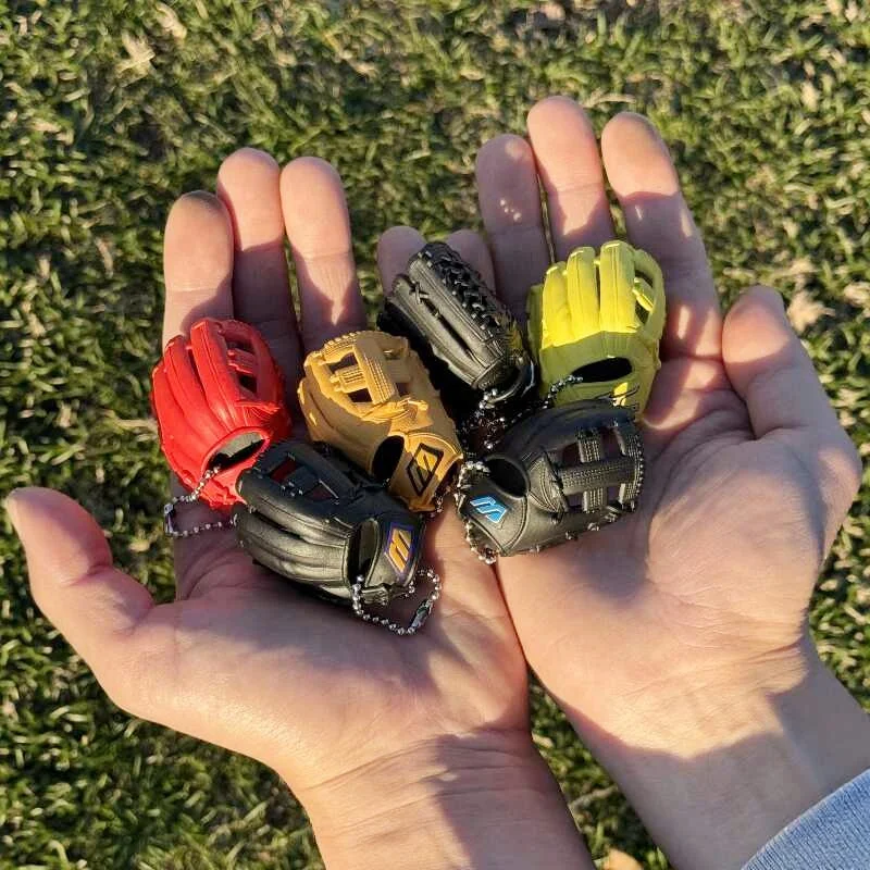 Llavero con Forma de Guante de Béisbol Mini Platinum Pro Mizuno de Bandai, Gashapon para Fanáticos del Deporte, Decoración para Mochilas y Bolsos