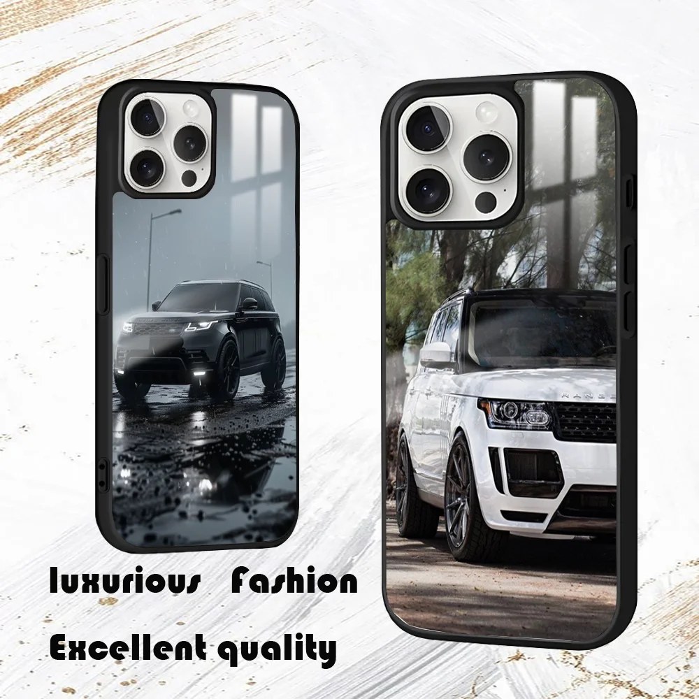 SUV Car L-Land R-Rovere Phone Case For iPhone 16 15 14 13 12 11 Pro Max Plus Mini PC Fashion High Quality mirror phone case