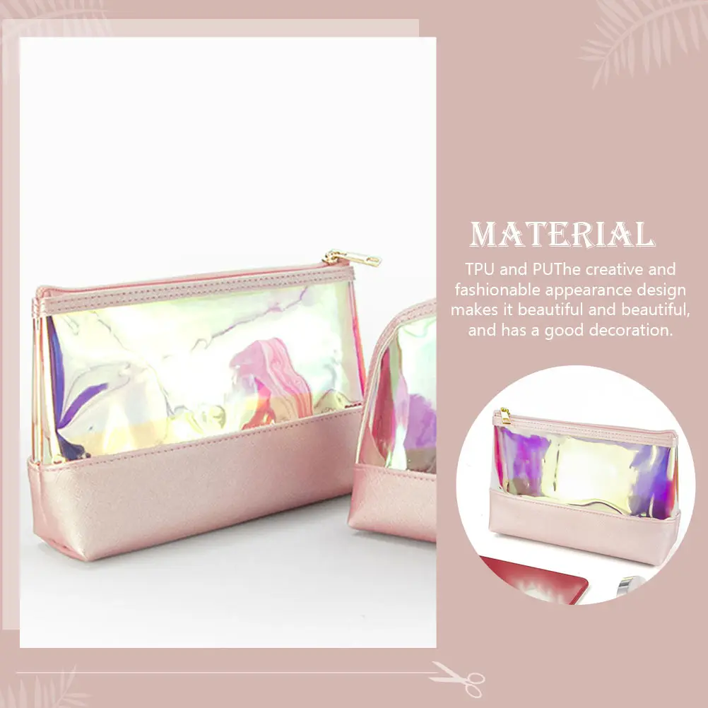 

T-Shaped Travel Makeup Portable Cosmetics Organizer Waterproof Storage Pouch Creative Toiletry For Women Simple