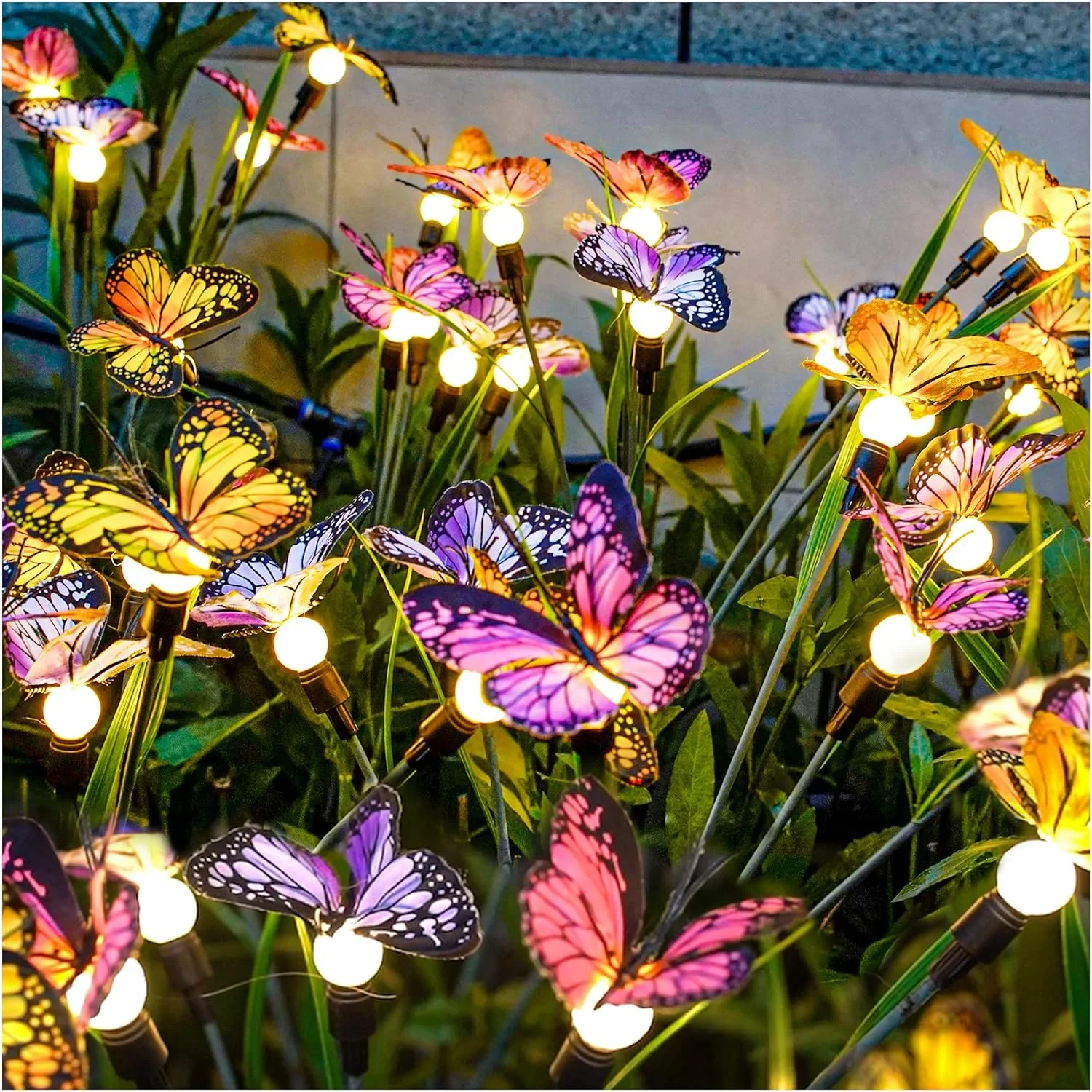 Solar Garden LED Lights Swaying Butterfly Outdoor Light Solar Firefly Light Waterproof for party Patio Yard Pathway Decoration