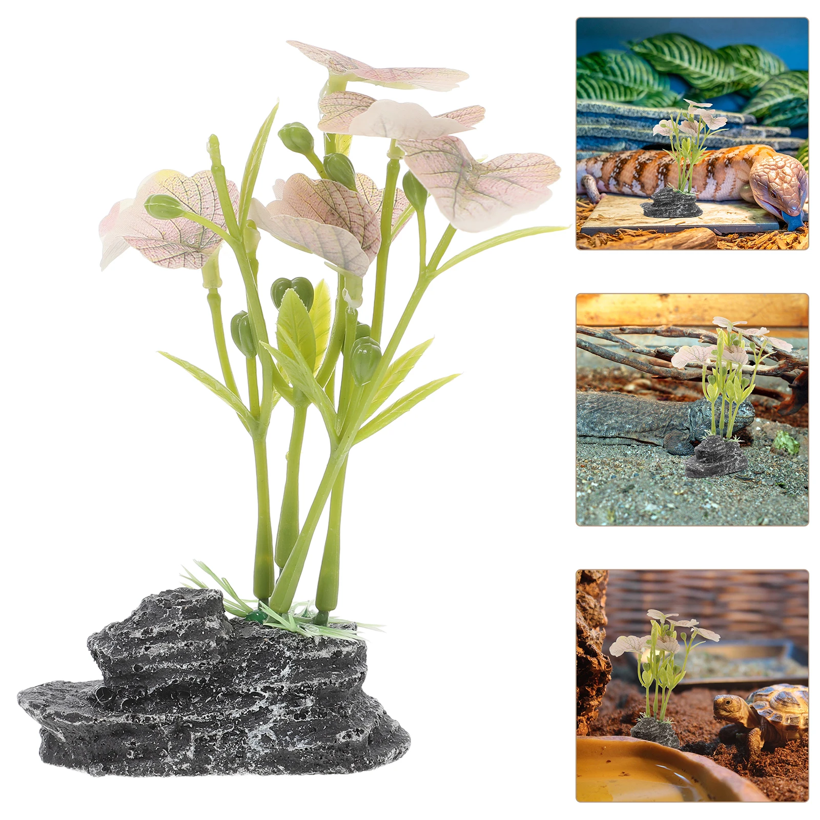 

Realistic Resin Simulated Plant Ornaments Lifelike Artificial Bonsai Aquarium Fish Tank Decorations Turtle Tank Accessories