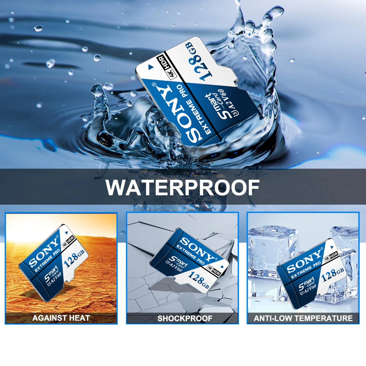 بطاقة ذاكرة سوني اكستريم V60 SD عالية السرعة مايكرو TF بطاقة SD 128 جيجابايت 256 جيجابايت 512 جيجابايت 1 تيرا بايت 64 جيجابايت Ultra TF بطاقة صغيرة لكاميرا الهاتف