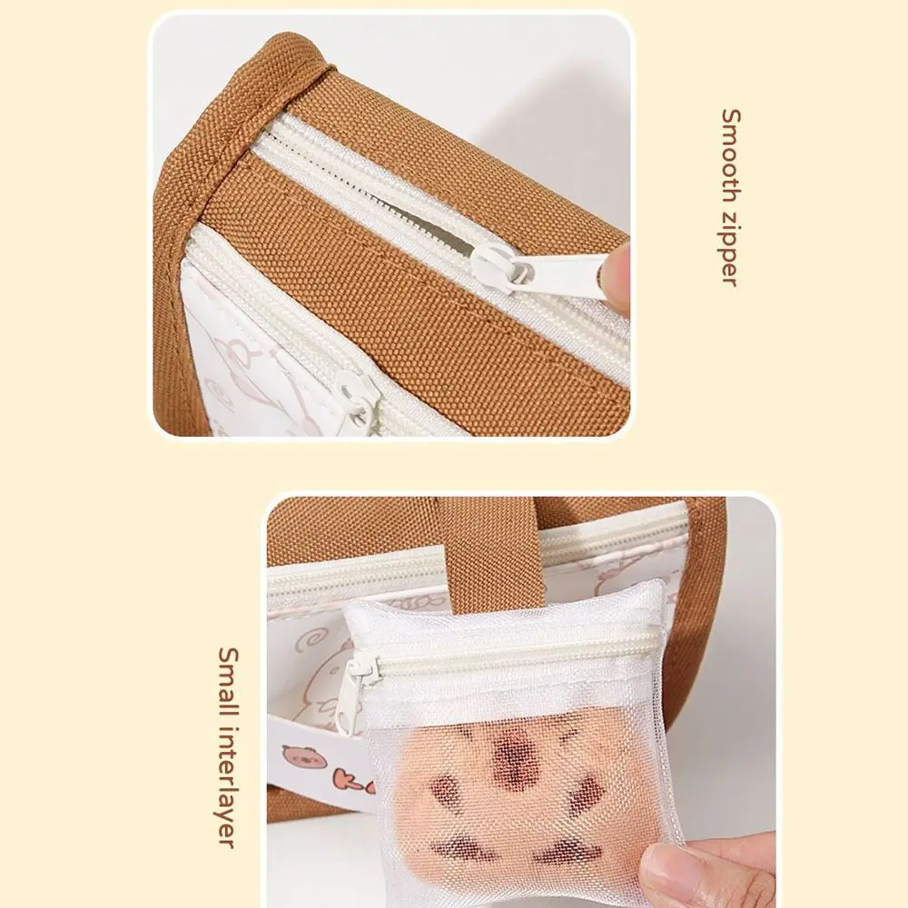 Kawaii Large-capacity Capybara Pencil Case Storage Box Canvas Capybara Pen Pouch Capibala Korean Style Cartoon Pen Bag Children