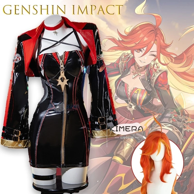 

Genshin Impact Mavuika Cosplay Costumes Game Fashion Sweet Racing Suit Women Halloween Party Role Play Pyro Archon Sexy Cos