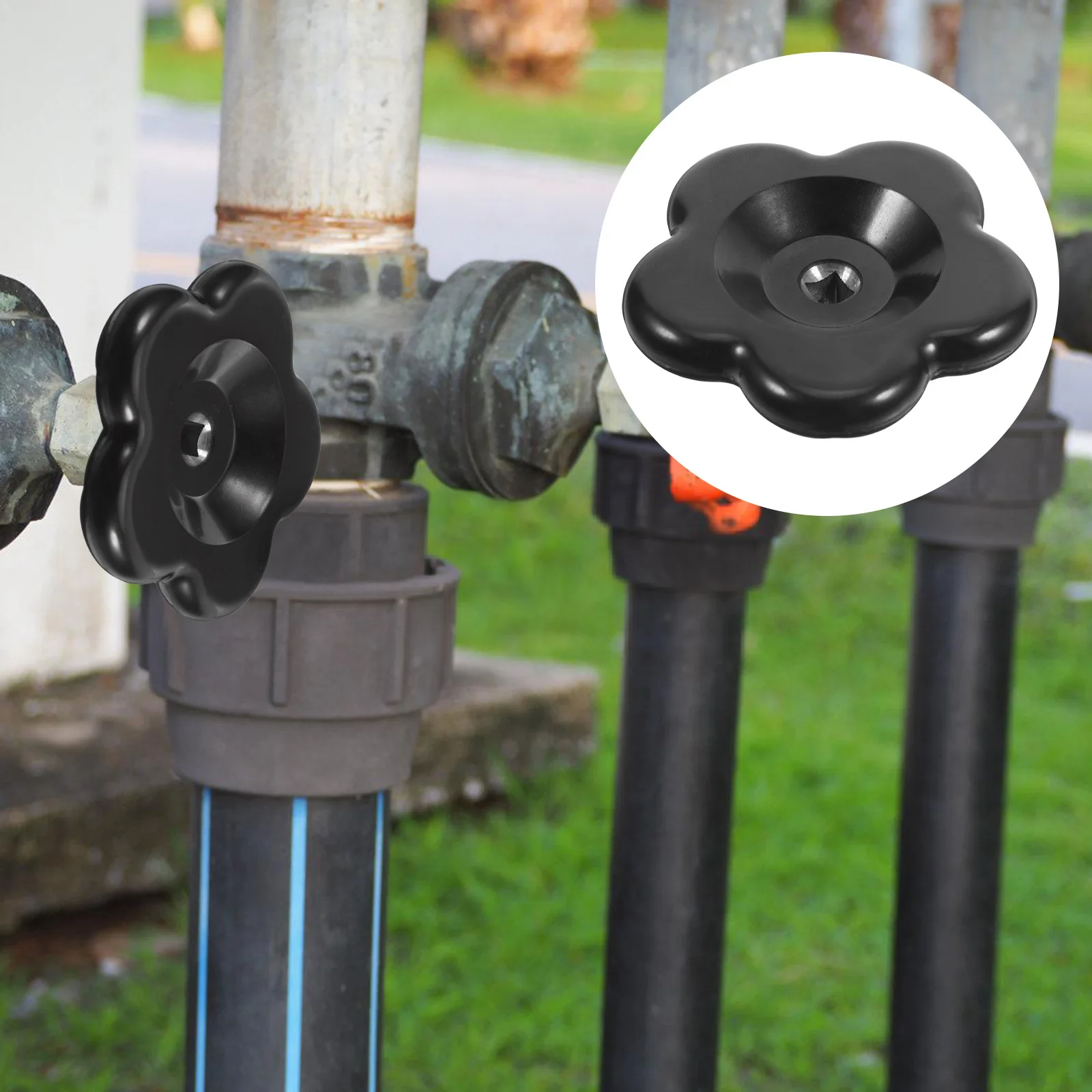Valve Handwheel For Pressure Regulator Butterfly Flower Shape Handle Replacement Square Stem Faucet Outdoor Water Bib
