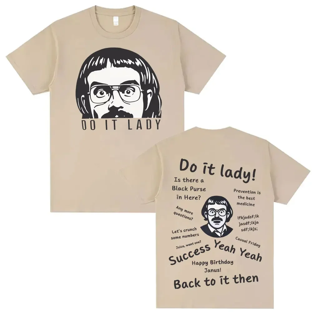 مضحك تفعل ذلك سيدة شيت تي شيرت خمر الفكاهة الفيروسية هدية فكرة تي شيرتات ورق الرسم البياني الرجال النساء قصيرة الأكمام الهيب هوب المتضخم تي شيرت