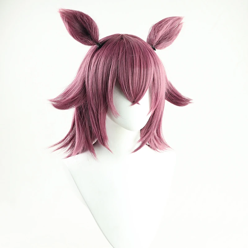 Anime Uma Musume Pretty Derby Sakura Chiyono O Wig Ears Tail Cosplay Halloween Carnival Headwear + Wig Cap
