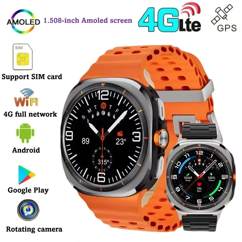 

Новые умные часы 4G W7 с системой Android, вращающаяся камера, 1,508-дюймовый экран, GPS, WIFI, глобальный вызов, Google Play, умные часы для мужчин