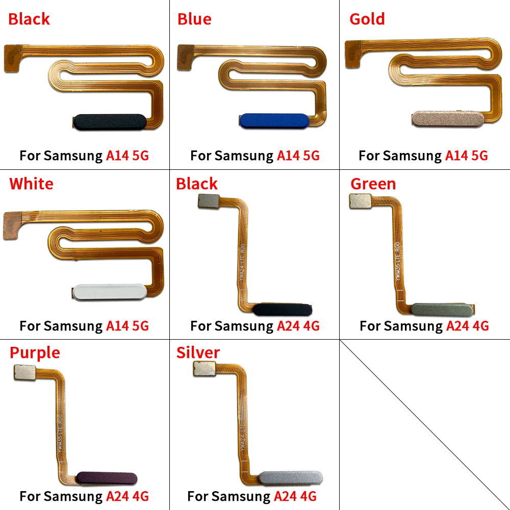 

Сканер отпечатков пальцев для Samsung A14 5G A24 4G ID Кнопка «Домой» Меню отпечатков пальцев Датчик возврата ключа Гибкий кабель