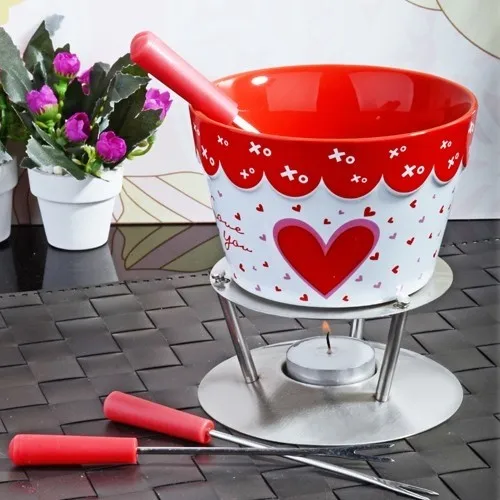 Kosova Fund 07 Pors.Byk.Isıtıcılı Heart Fondue