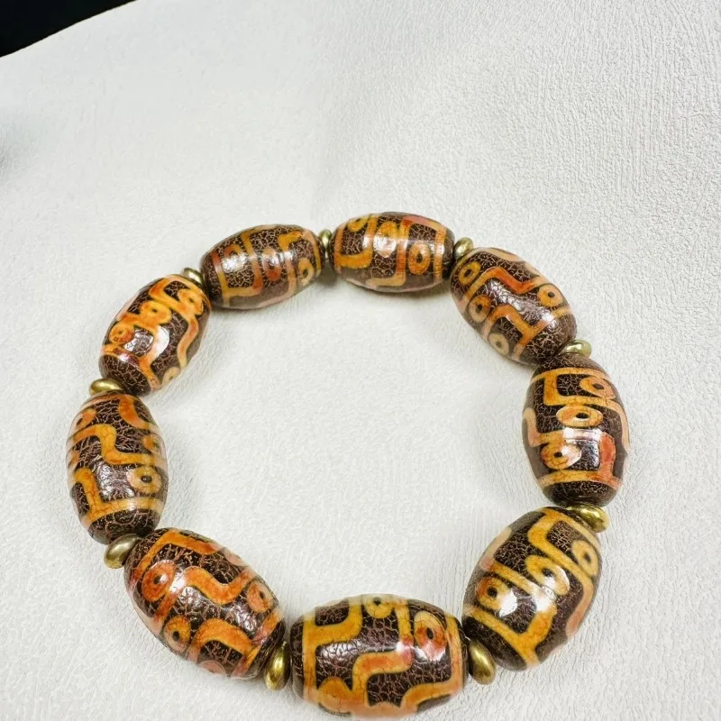 

Браслет из агата Дзи с девятью глазами, ретро-украшение для мужчин и женщин, бутик-коллекция