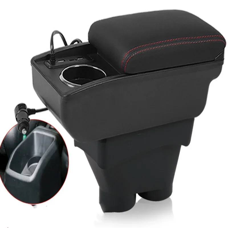 

For Peugeot 208 Armrest Box For Peugeot 208 2012-2018 Car Armrest Storage box cup holder Dedicated Retrofit Car Accessories