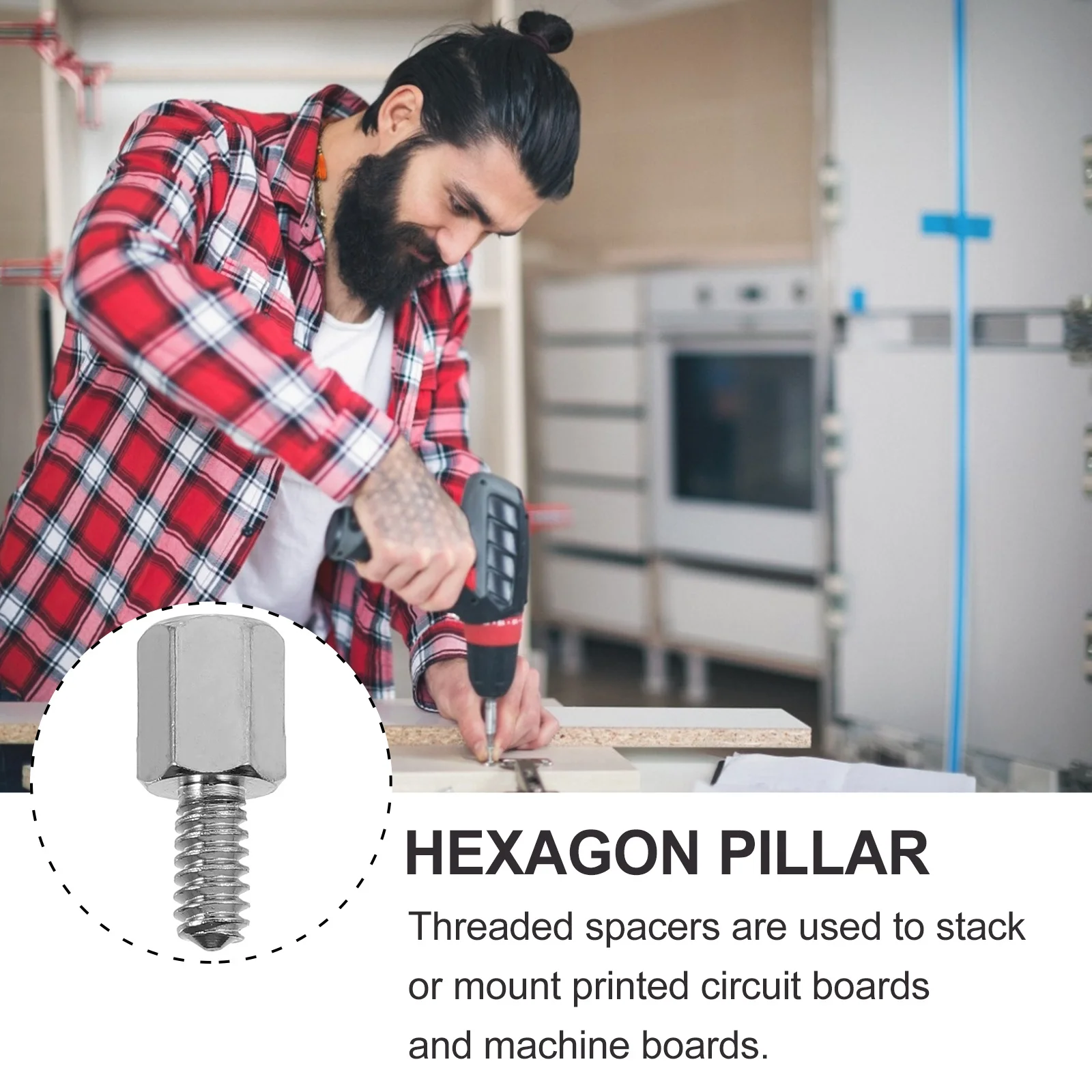 

100pcs Standoffs Hex Nickel-Plated Male To Female Threaded Spacers For Pcb Circuit Board Drone Computer