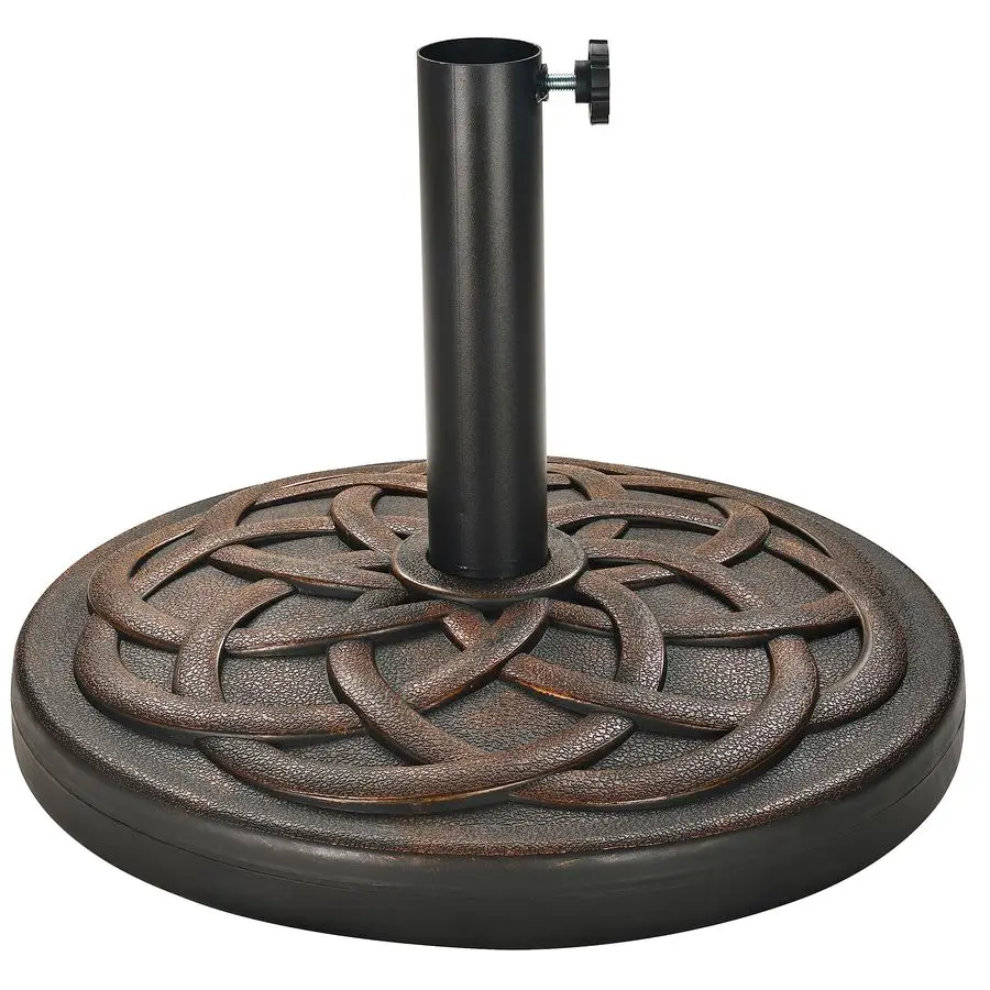 

Усиленная подставка для зонта с регулируемым держателем для стойки, 35 фунтов, бронзовая, уличная стойка и опора для зонтов, идеально подходит для заднего двора