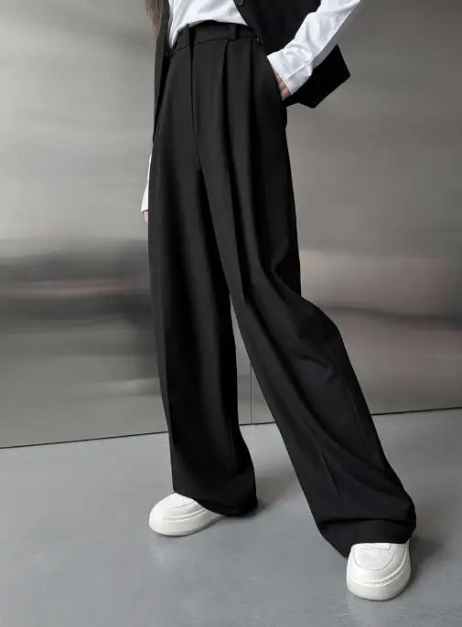 Women's Versatile Loose Straight Leg Suit Pants Hanging Wide Leg for Spring And Summer 2025 Comfortable Fit Casual Trousers