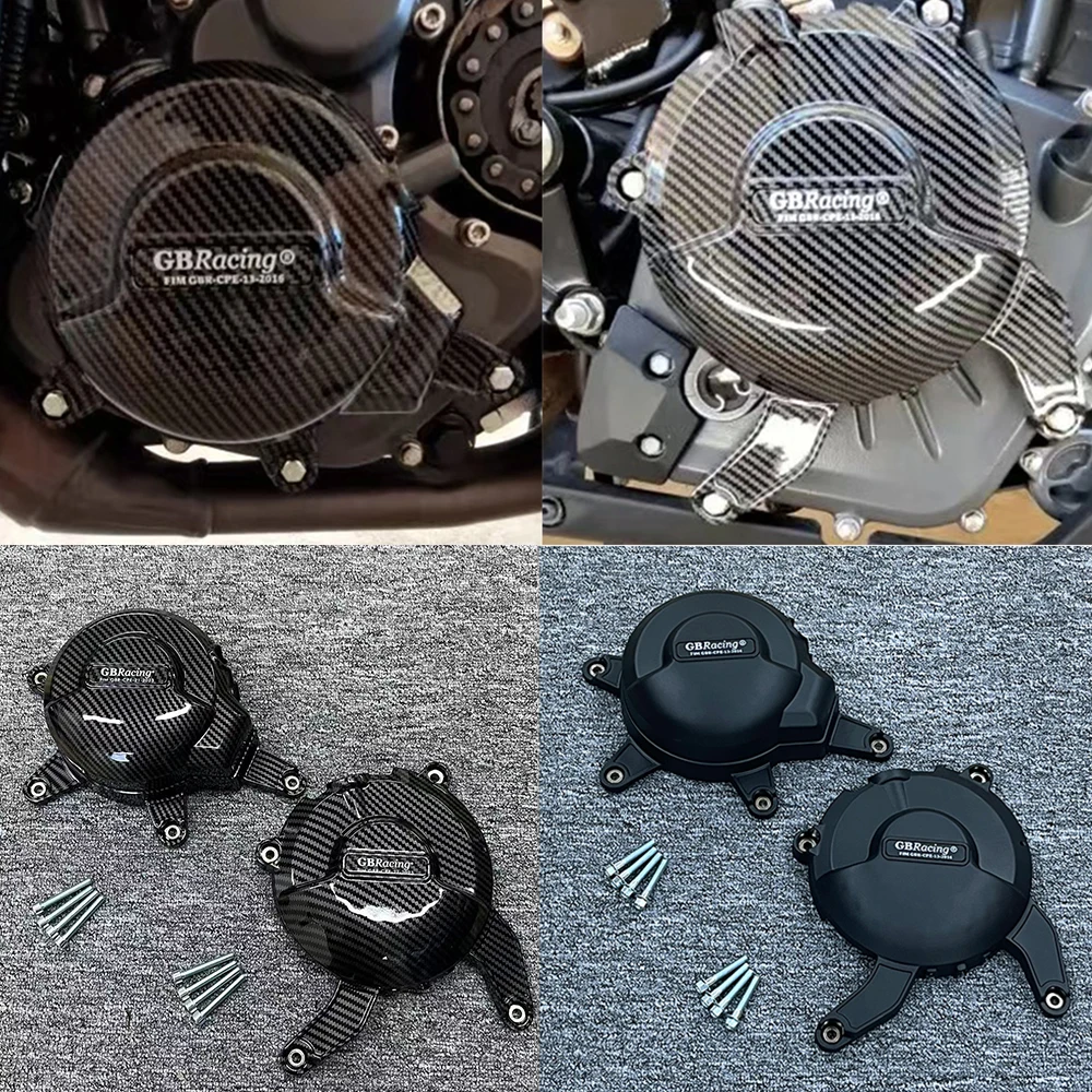 

For 390 Duke 2022-2023&RC 390 2022-2024 Engine Cover Motorcycle Protective Cover Secondary Engine Cover Set Carbon Fiber Texture