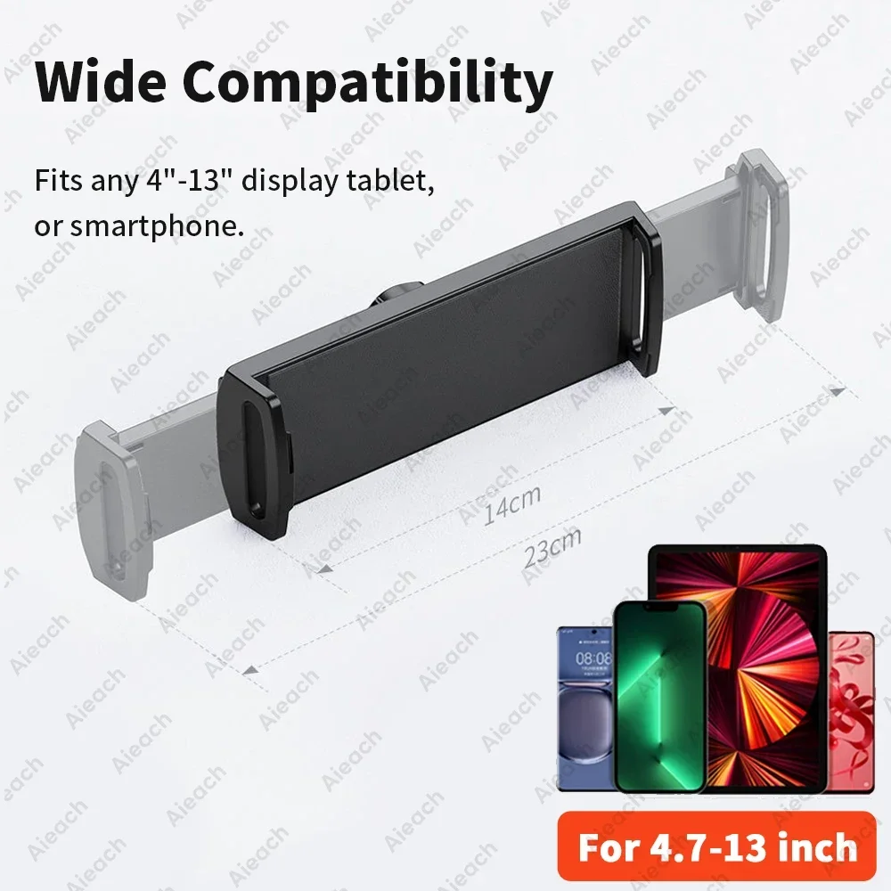 Tablet Stand Holder 15 in Adjustable Long Metal Flexible Arm for 4.7-13 in Phone iPad Stand Ergonomic Desktop Holder Multi-Angle image 6