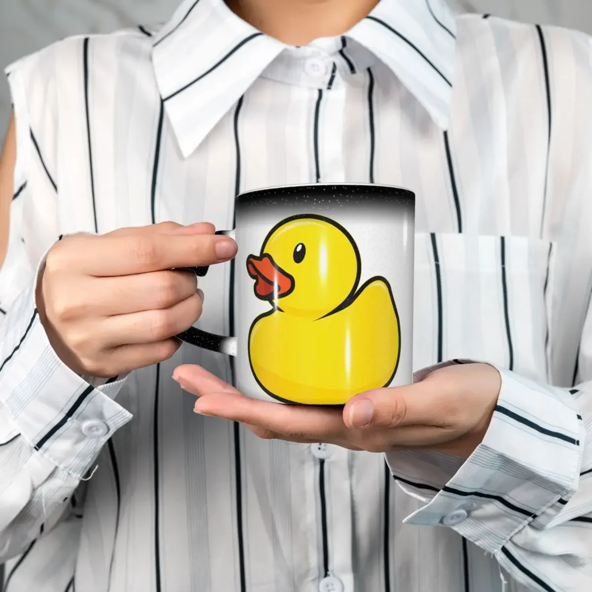 Rubber Duck In Yellow Mug Funny Ceramic Coffee Cups Tea Mugs Milk Cup Drinkware Gifts for Woman Man
