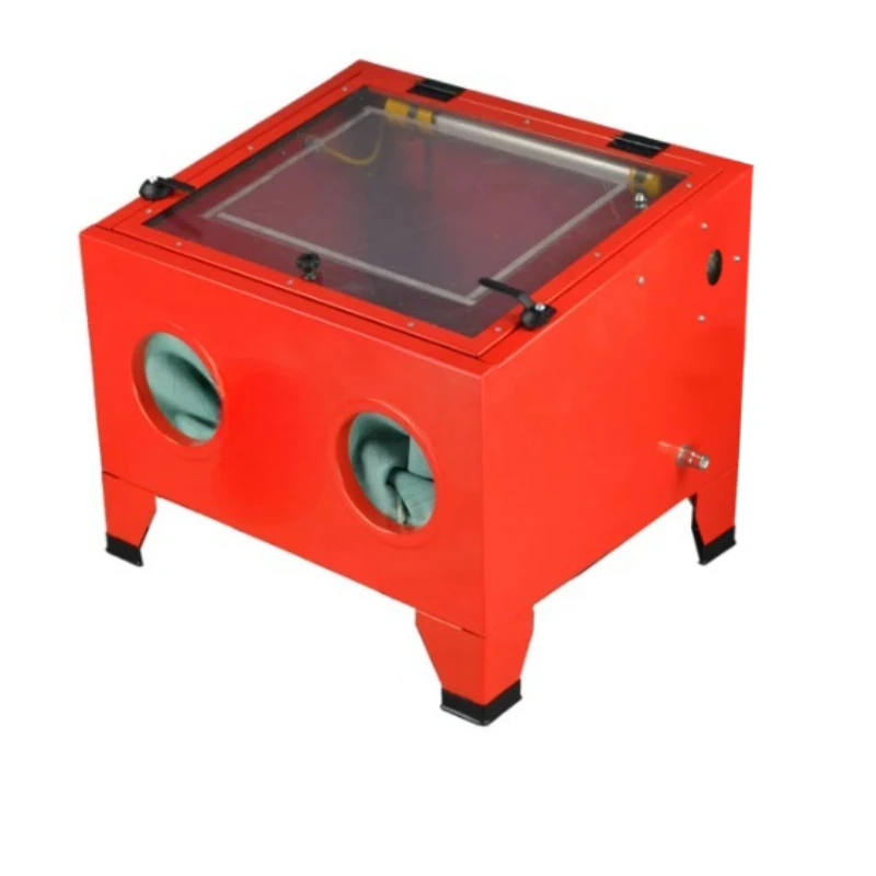 Small box sandblasting machine cone bottom 90L liter sandblasting machine derusting,  oxide skin removal, sandblasting equipment