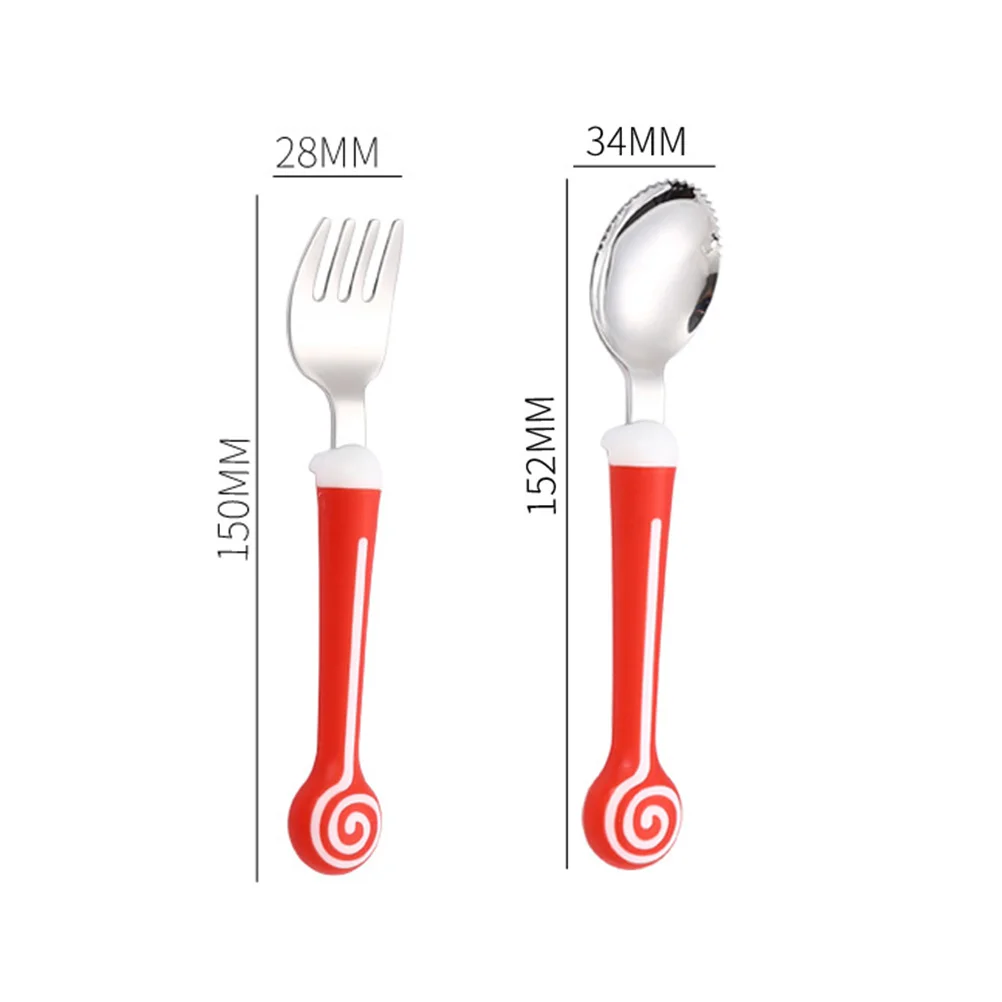 

Вилка, детская тренировочная посуда, силиконовая ложка для кормления, столовые приборы, детская ложка из нержавеющей стали для малышей