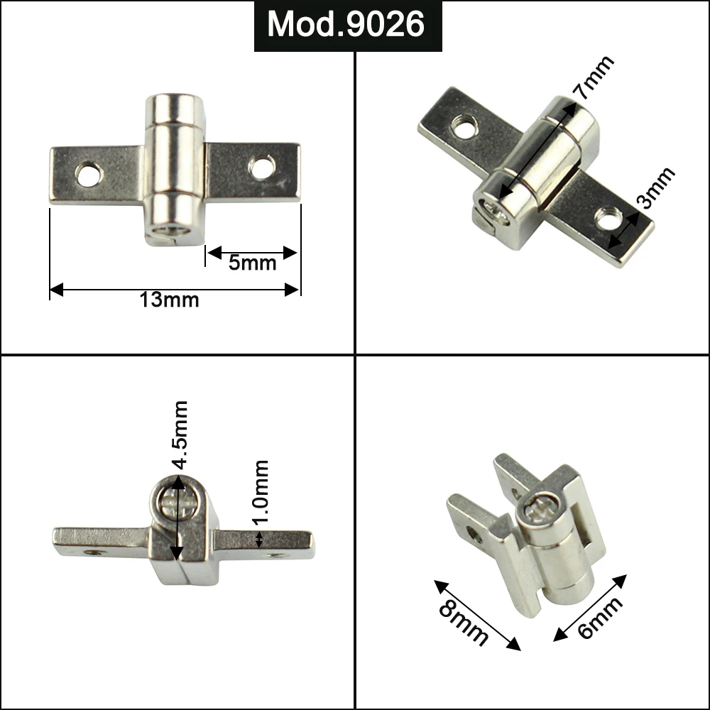 20pcs(10pair) 7mm or 8mm Width Optical Spectacle High Nickel Eyeglasses Hinge Screws Plastic Eyewear Glasses Repairing Accessory view 2