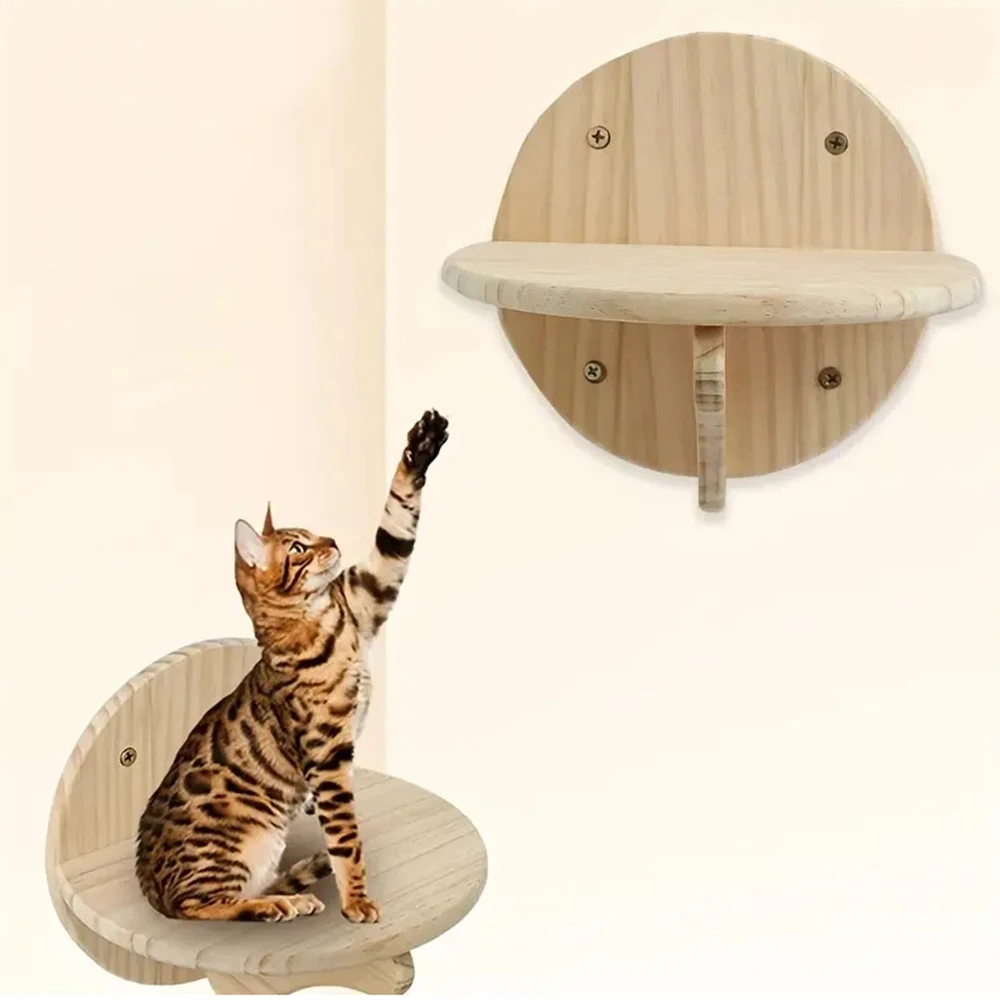 Cat Tree Wall Mounted Cat Climbing Stand Sisal Cat Scratching Post Climbing Ladder Bridge With Hammock Kitten Perch And Plays