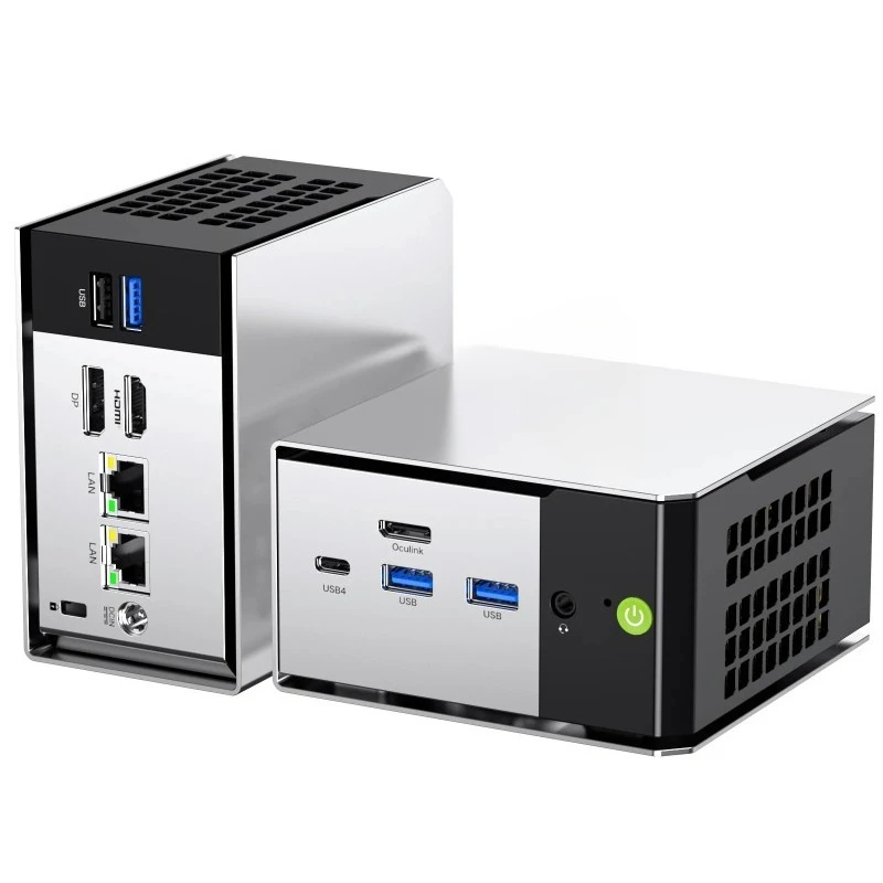 M8 Mini PC AMD Ryzen 5 PRO 6650H 16GB RAM NO SSD NO OS Mini Desktop Computers Triple 4K Display, WiFi5.2,BT6E, USB-C, DP