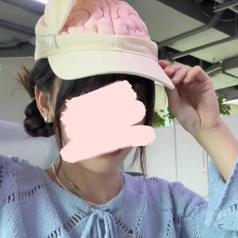 2026 New Brain Hat Openable Design Duckbill Cap Cute Funny Novelty Baseball Cap Sun Protection Outdoor Casquette for Men Women