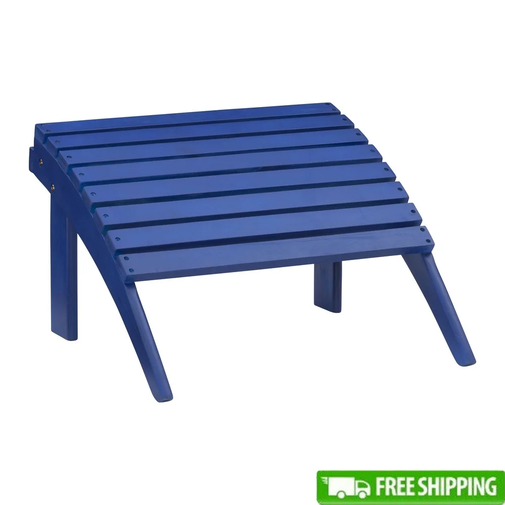

Adirondack Acacia Wood Ottoman Outdoor Furniture Classic Design Sturdy Durable Easy Assembly Comfortable Relaxation Storage