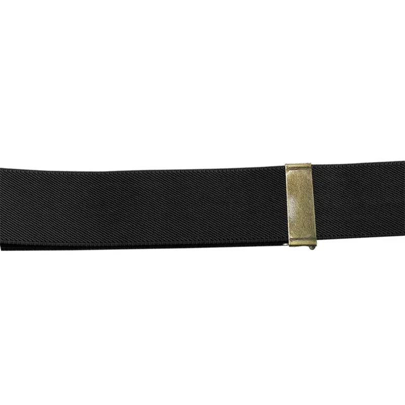 Tirantes Vintage para hombre, 3,5 cm de ancho, x-black, 4 Clips de gancho de bronce, alta resistencia, elásticos ajustables para pantalones