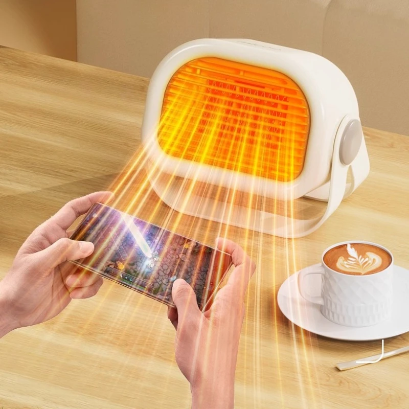 New Small Warm Air Blower, Desktop Heater, Energy-saving Graphene Portable Electric Hand Leg Feet Warmers Fan Heater Portable