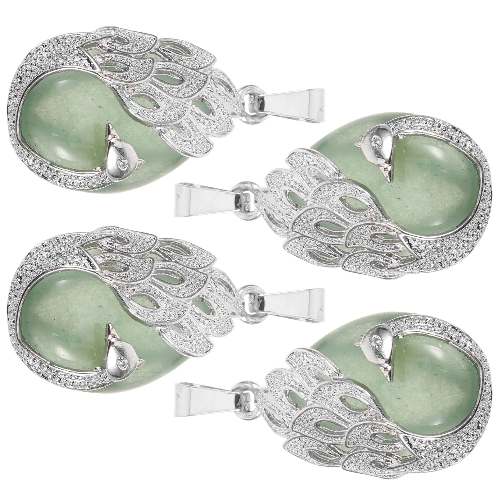 

4 Pcs Green Aventurine Pendants DIY Jewelry Making Charms Necklace Earrings Accessories H made naments Craft Decorations