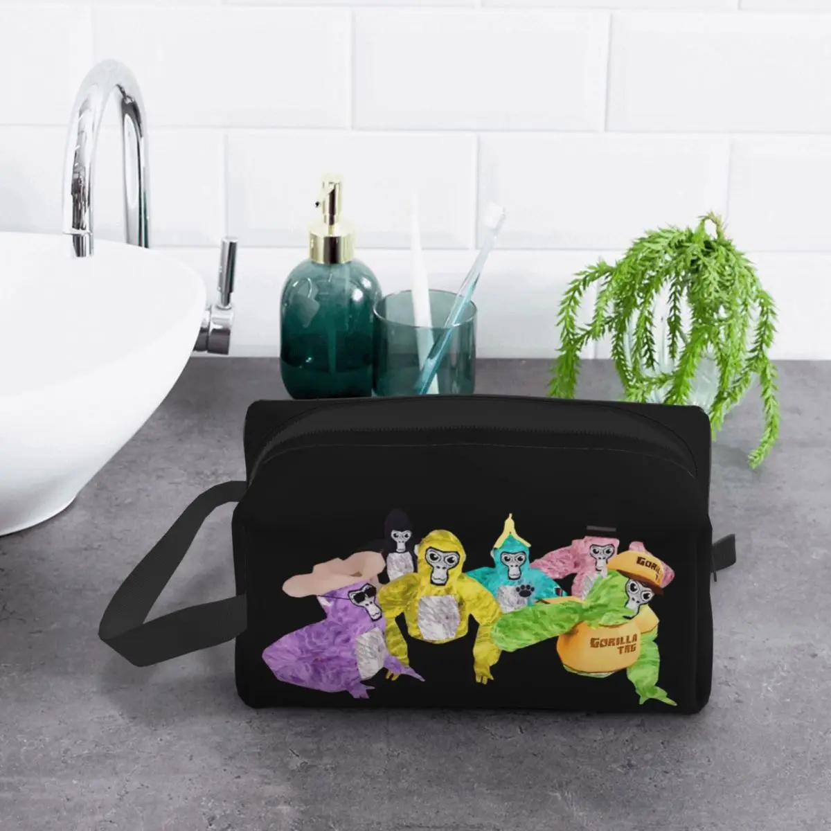 

Косметичка Gorilla Tag Monkey: Органайзер для косметики, дорожный несессер, косметичка для женщин, косметичка для путешествий, пенал