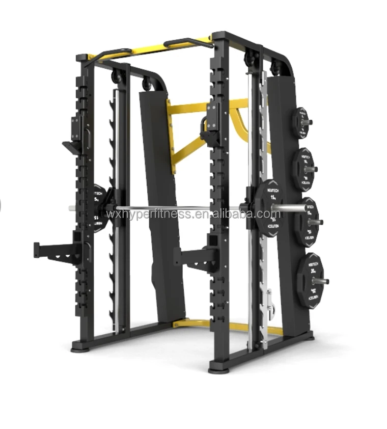YTYIN Smith Machine Steel Commercial Use Gym Fitness Equipment Strength Machine Half Squat Rack 2T Capacity