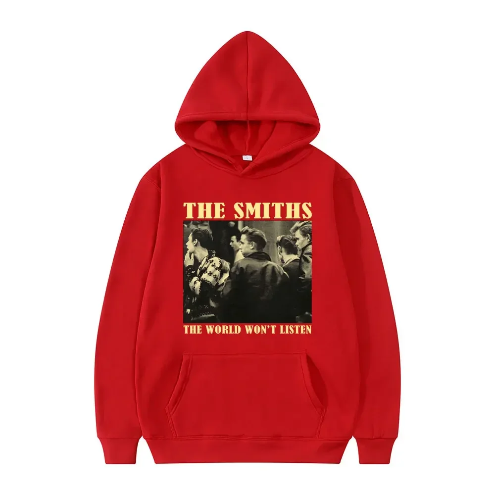 Rock Band The Smiths Print Vintage Hoodies 1980 Morrissey Men Women Sweatshirt Oversized Hip Hop Gothic Casual Streetwear Hoodie