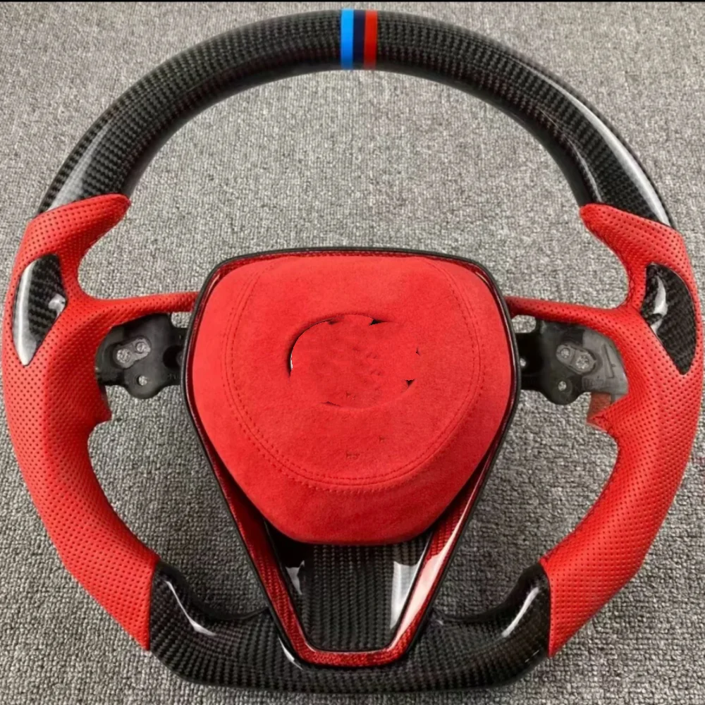 For Toyota Corolla Suitable for Camry Asia Dragon Corolla Izerlei Linrong real carbon fiber steering wheel retrofit and upgrade