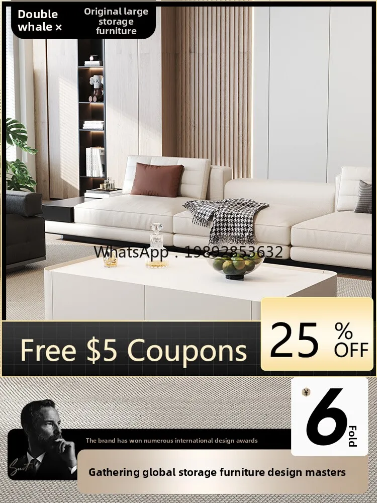 

LYY Full Rock Slab Coffee Table Tea Table Living Room Small Apartment High-end Home Tea Table TV Cabinet