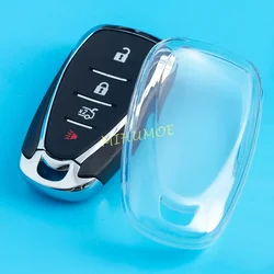 Chevrolet Blazer Trax Equinox Cruze Malibu Traverse Trailblazer Camaro 용 투명 투명 스마트 자동차 키 Fob 커버 케이스 홀더