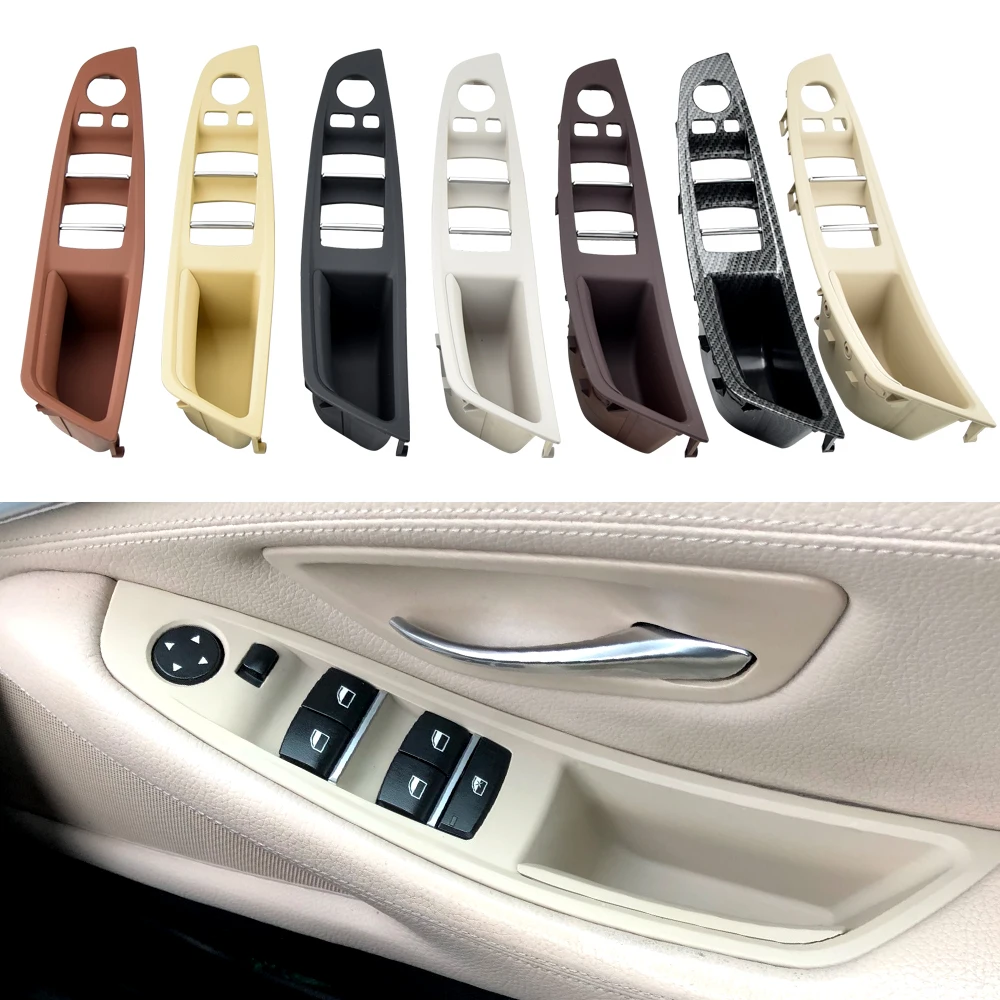 RHD Right Driver Car Interior Door Handle Armrest Panel Pull Trim Cover Set For BMW 5 Series F10 F11 520i 523i 525i 528i 530i