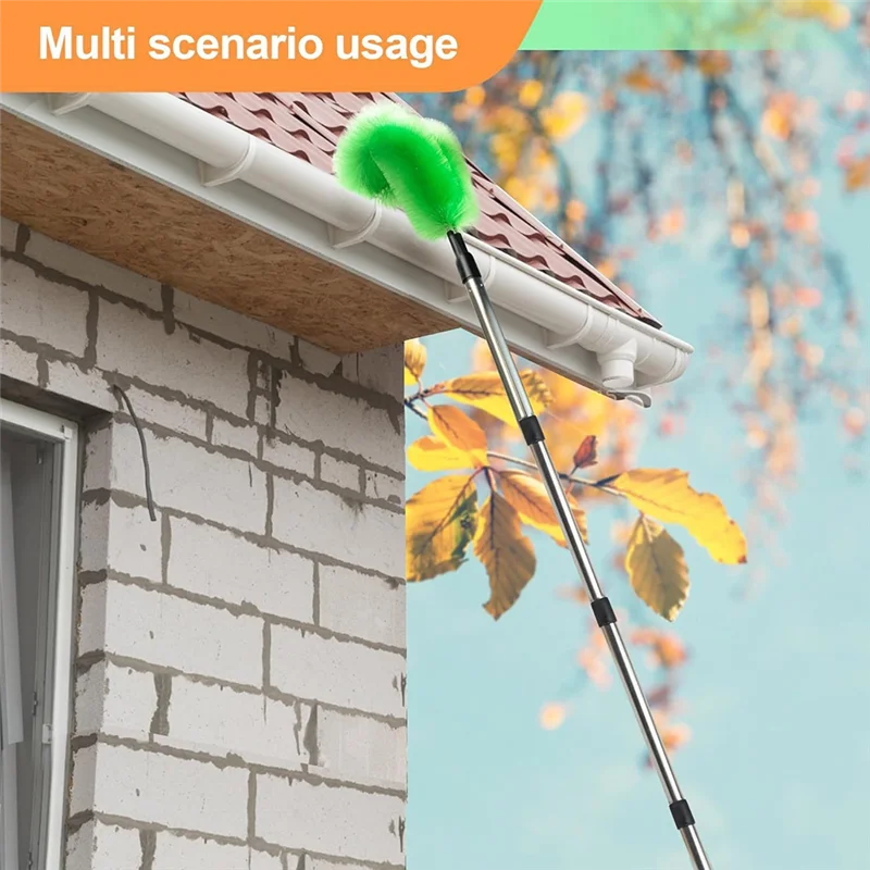 

AT21-Gutter Cleaning Tools Telescopic Gutter Cleaner With 4Section Pole Reliable Gutter Cleaner Tool For Cleaning Leaves 1.8M